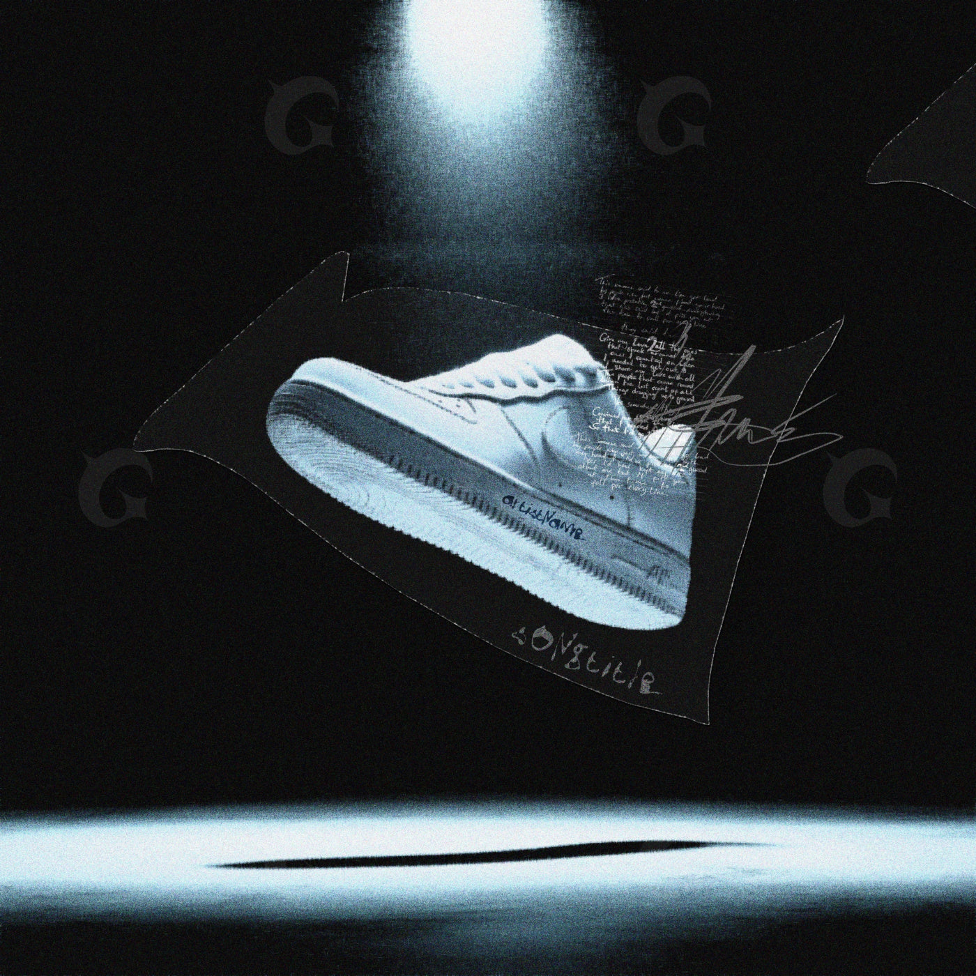 Floating sneaker spotlight