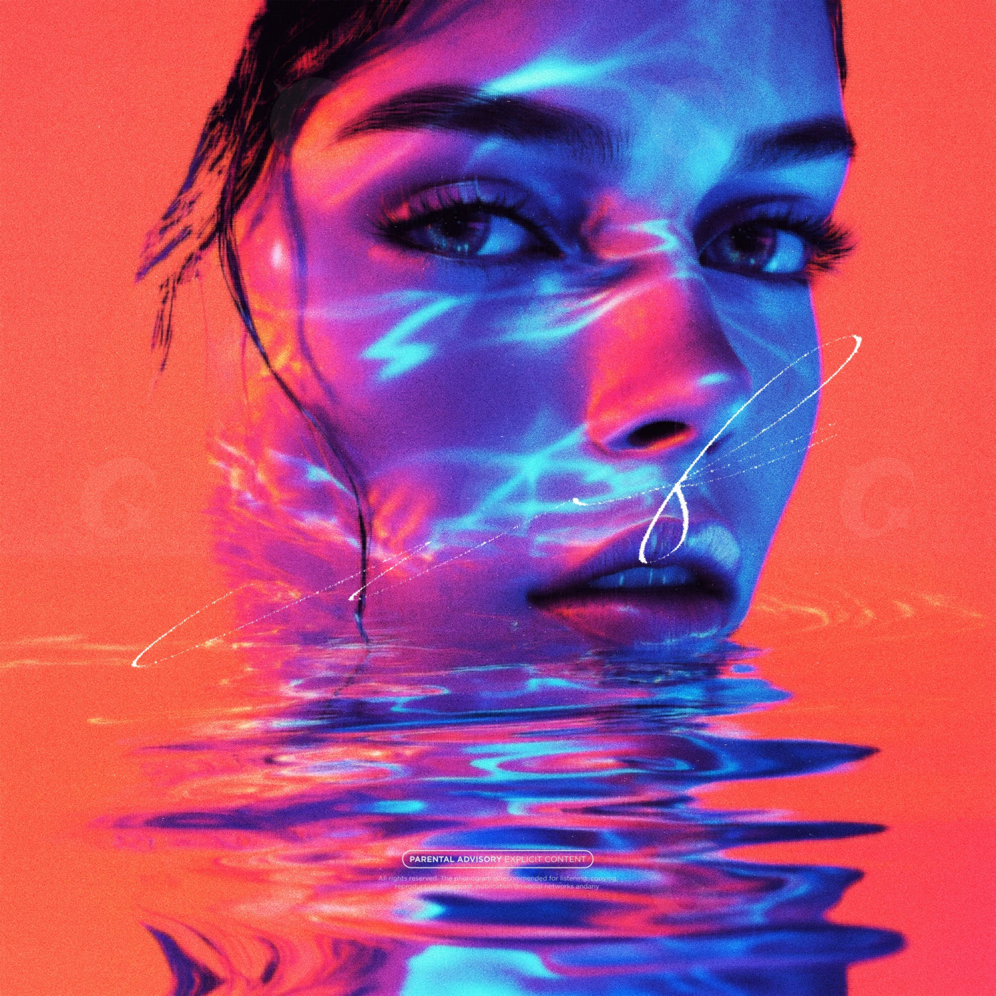 Neon face reflection