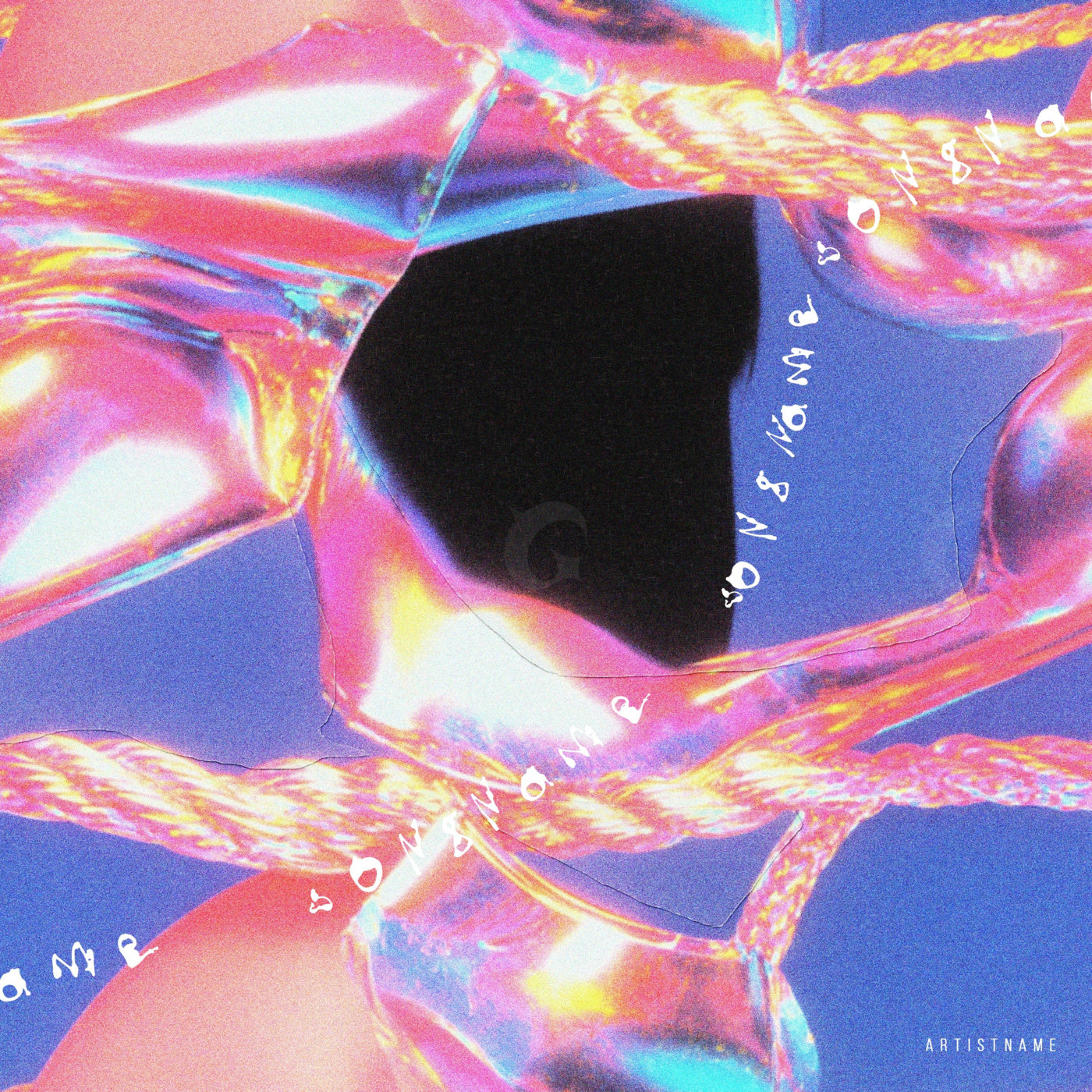 Iridescent rope fragment