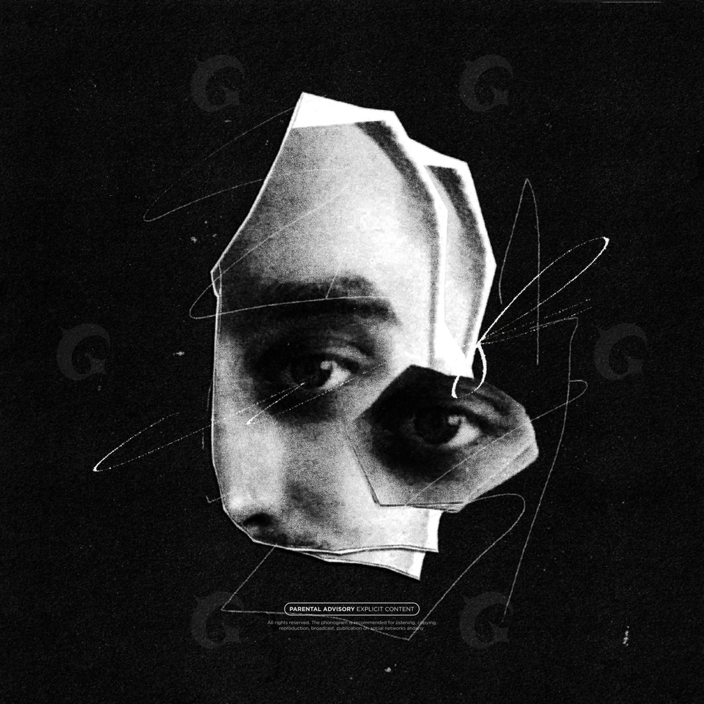 Fractured face collage