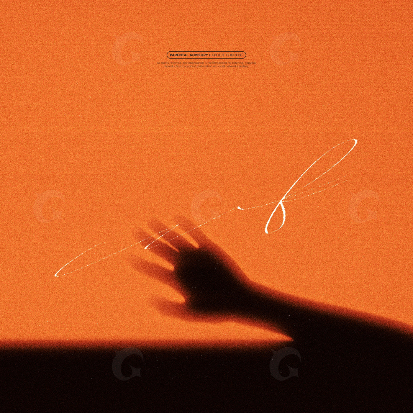 Shadowed reaching hand