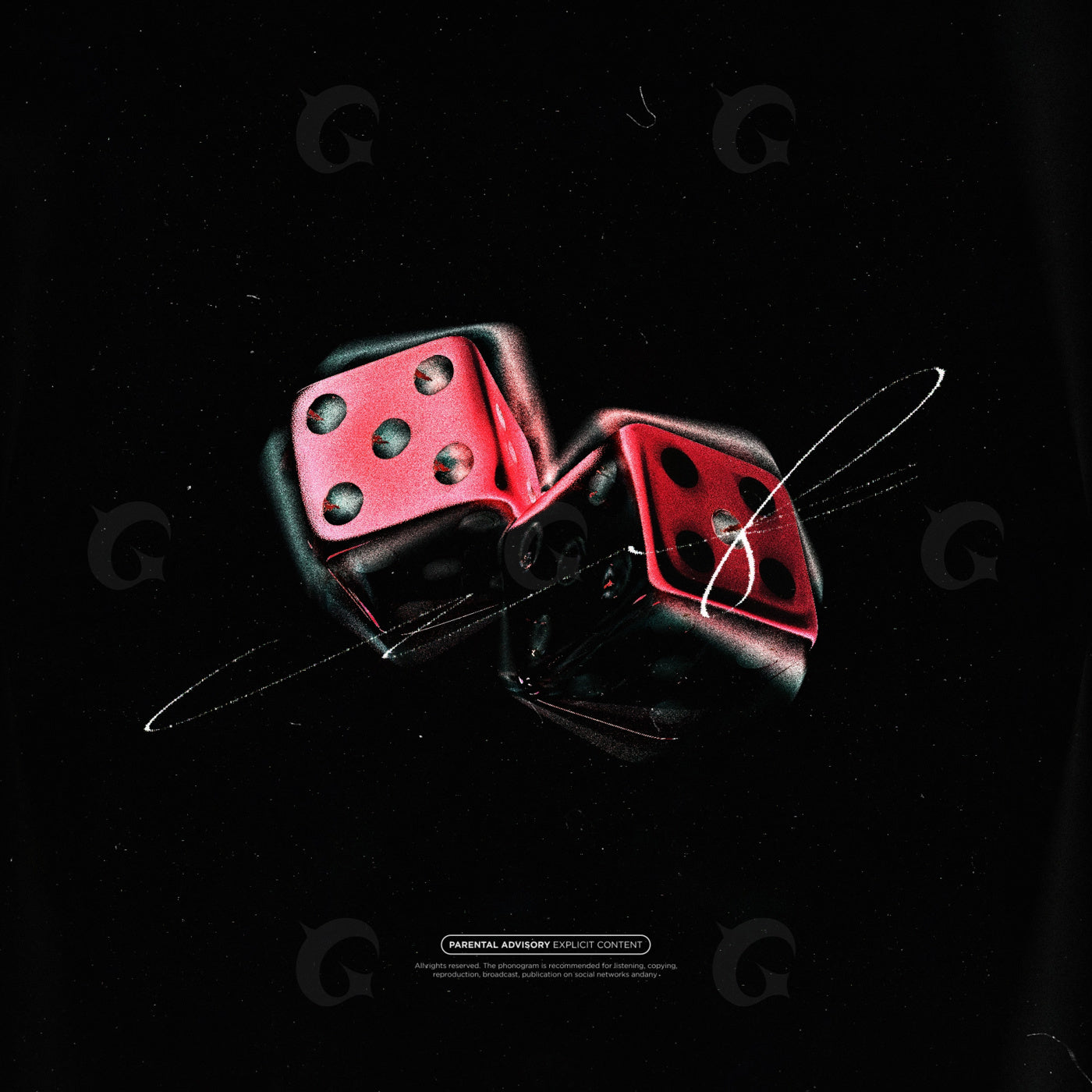 Rolling neon dice