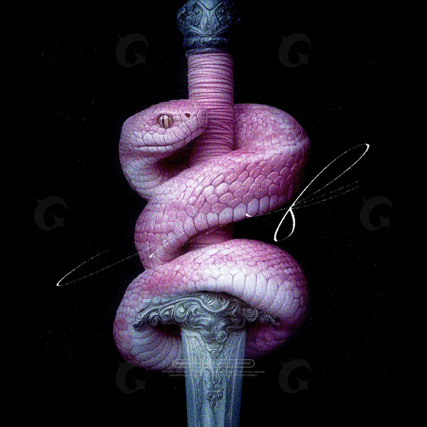 Serpent entwined blade