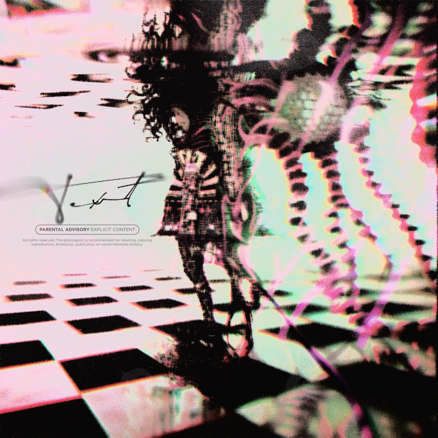 Girl walking checkerboard