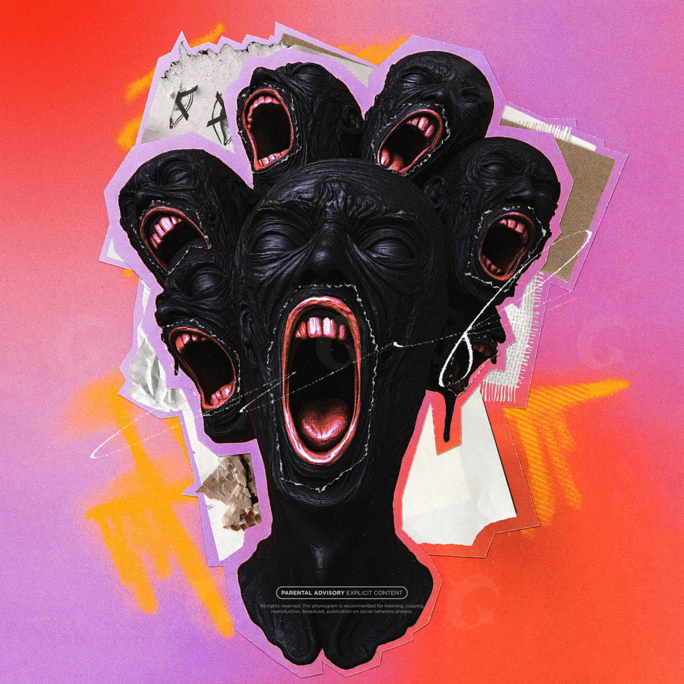 Screaming heads cluster