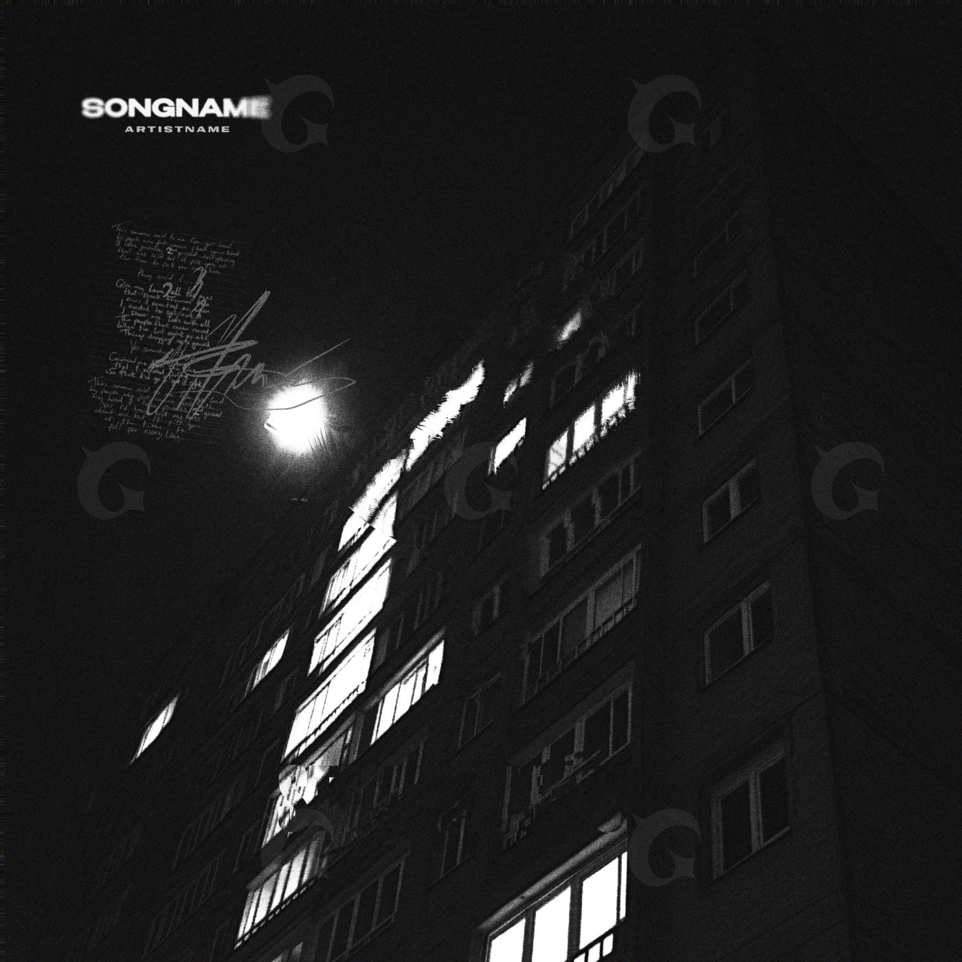 Midnight building lights