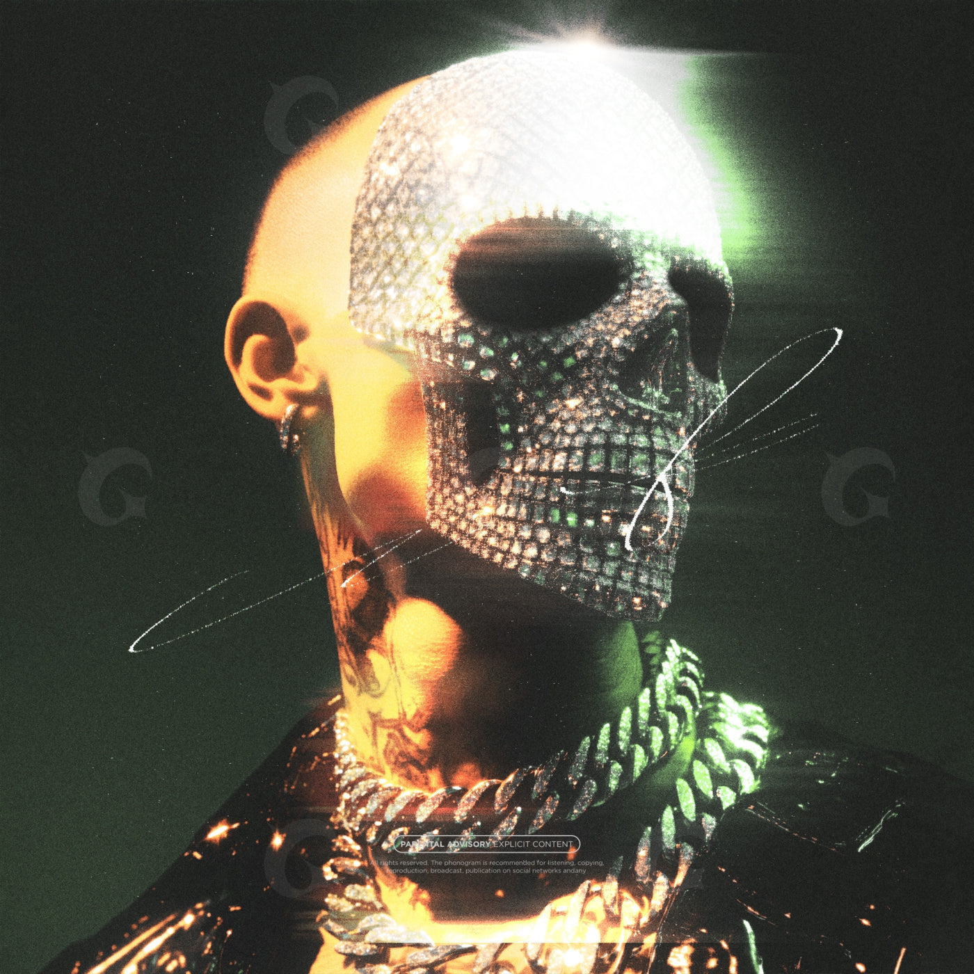 Jeweled skull portrait