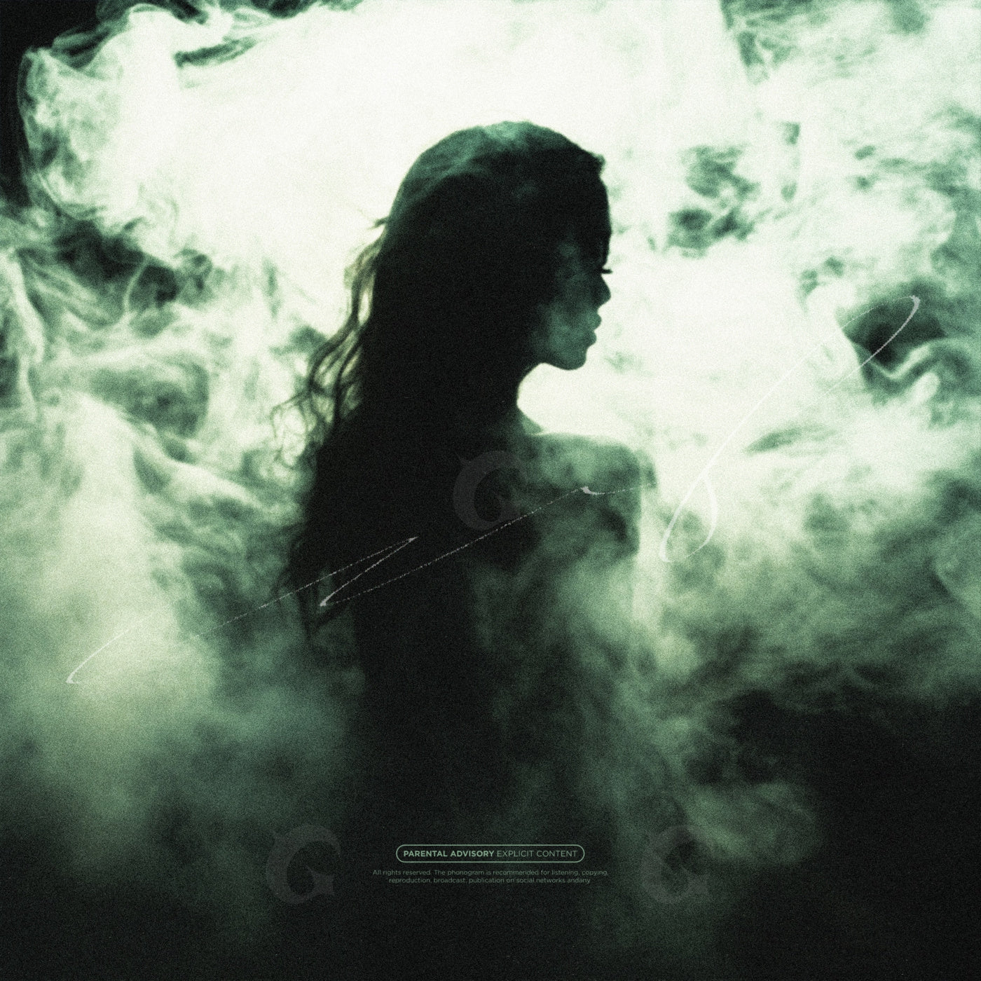 Silhouette among rising smoke