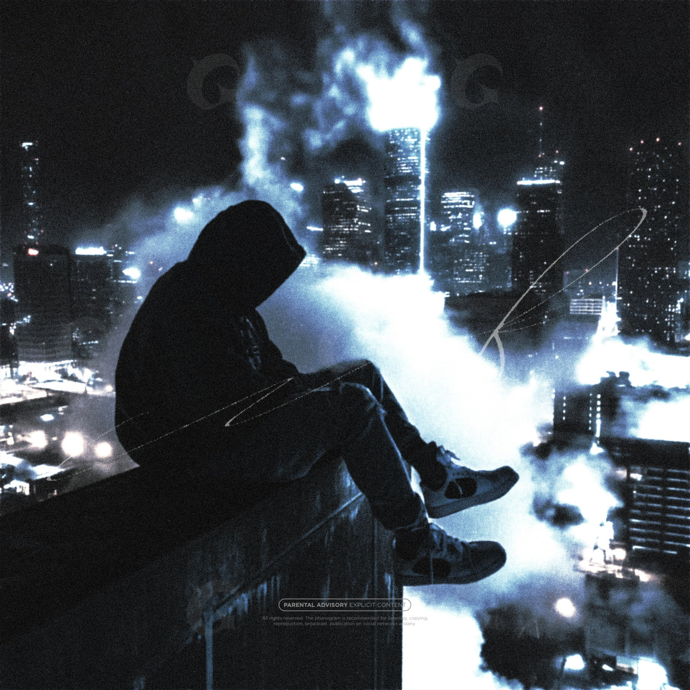 Rooftop night solitude