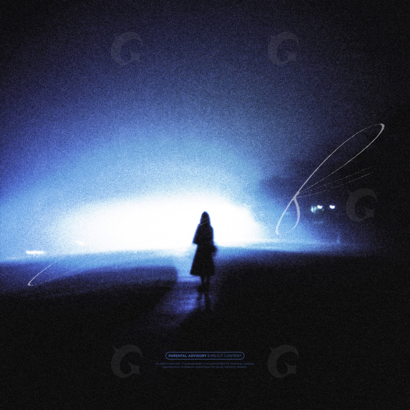 Silhouette walking toward light