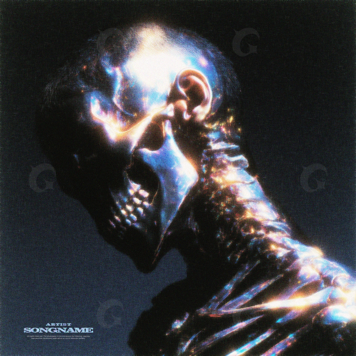 Celestial skull silhouette