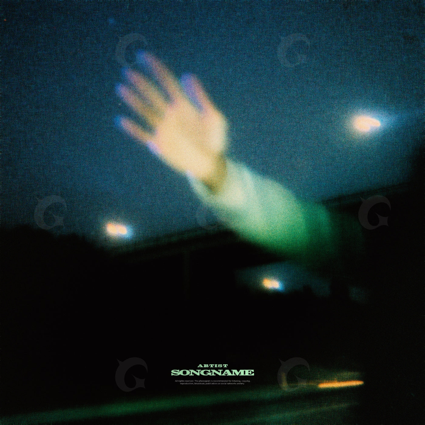 Nighttime outstretched hand