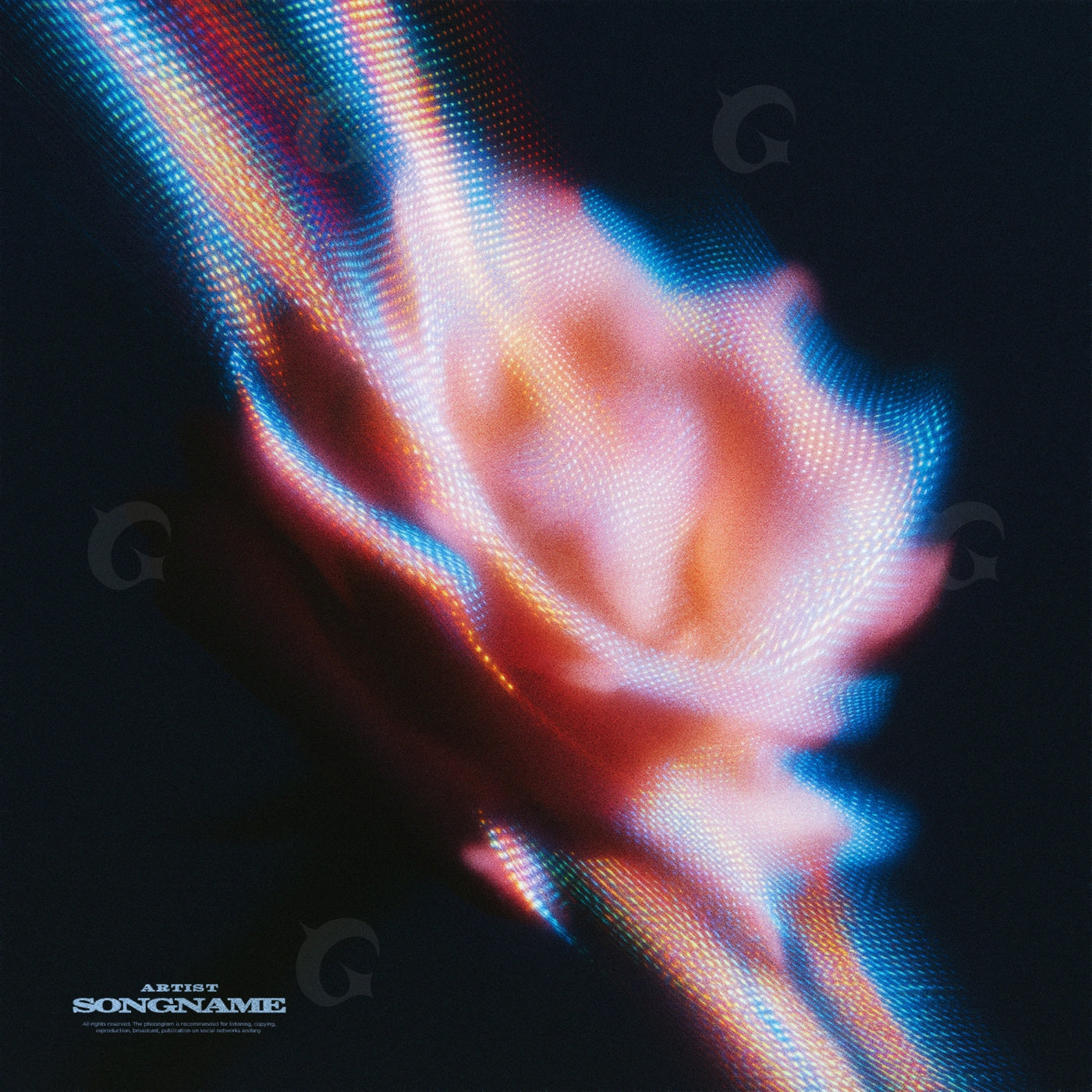 Glowing particle stream