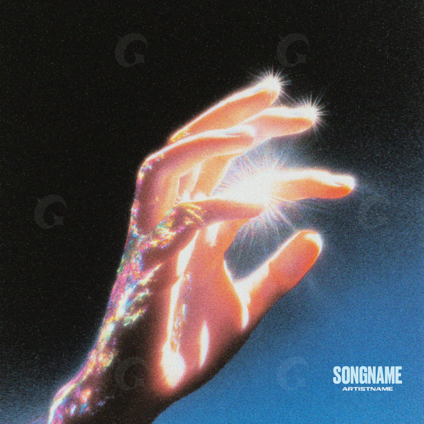 Fingers grasping light