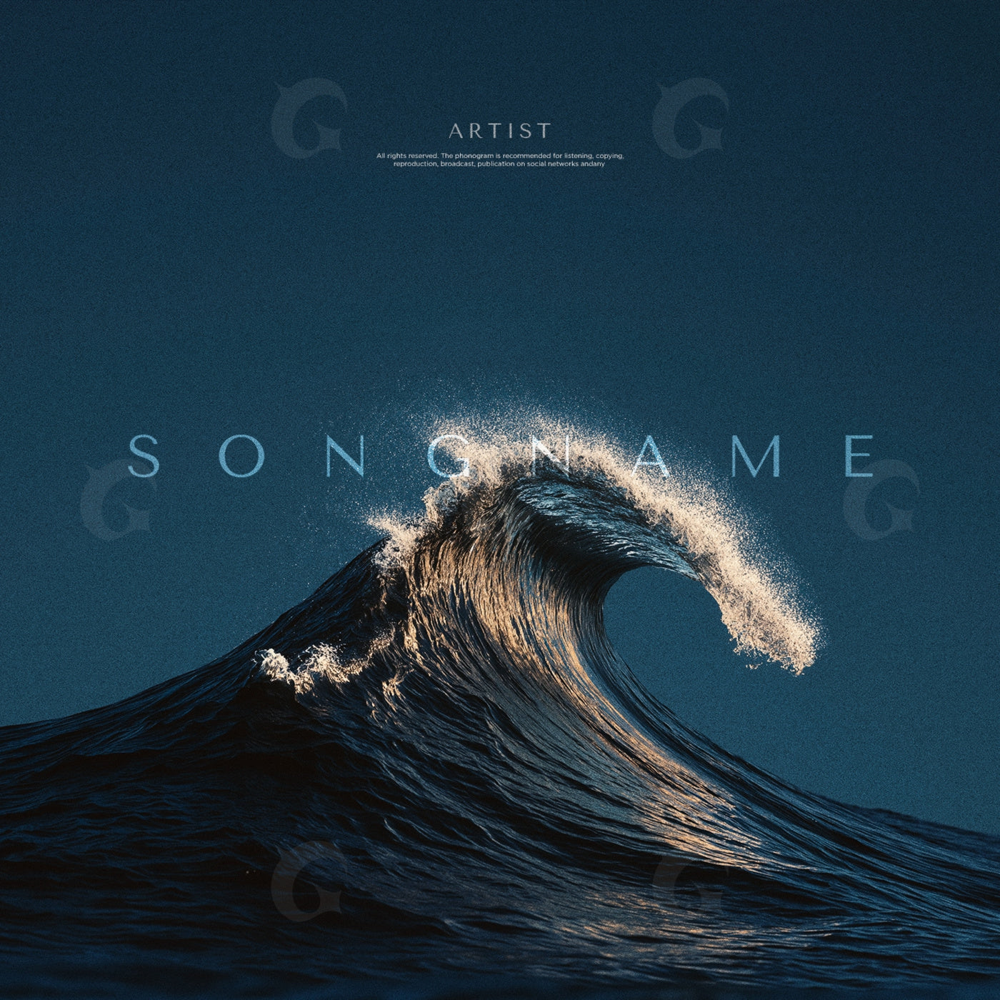Ocean wave midnight