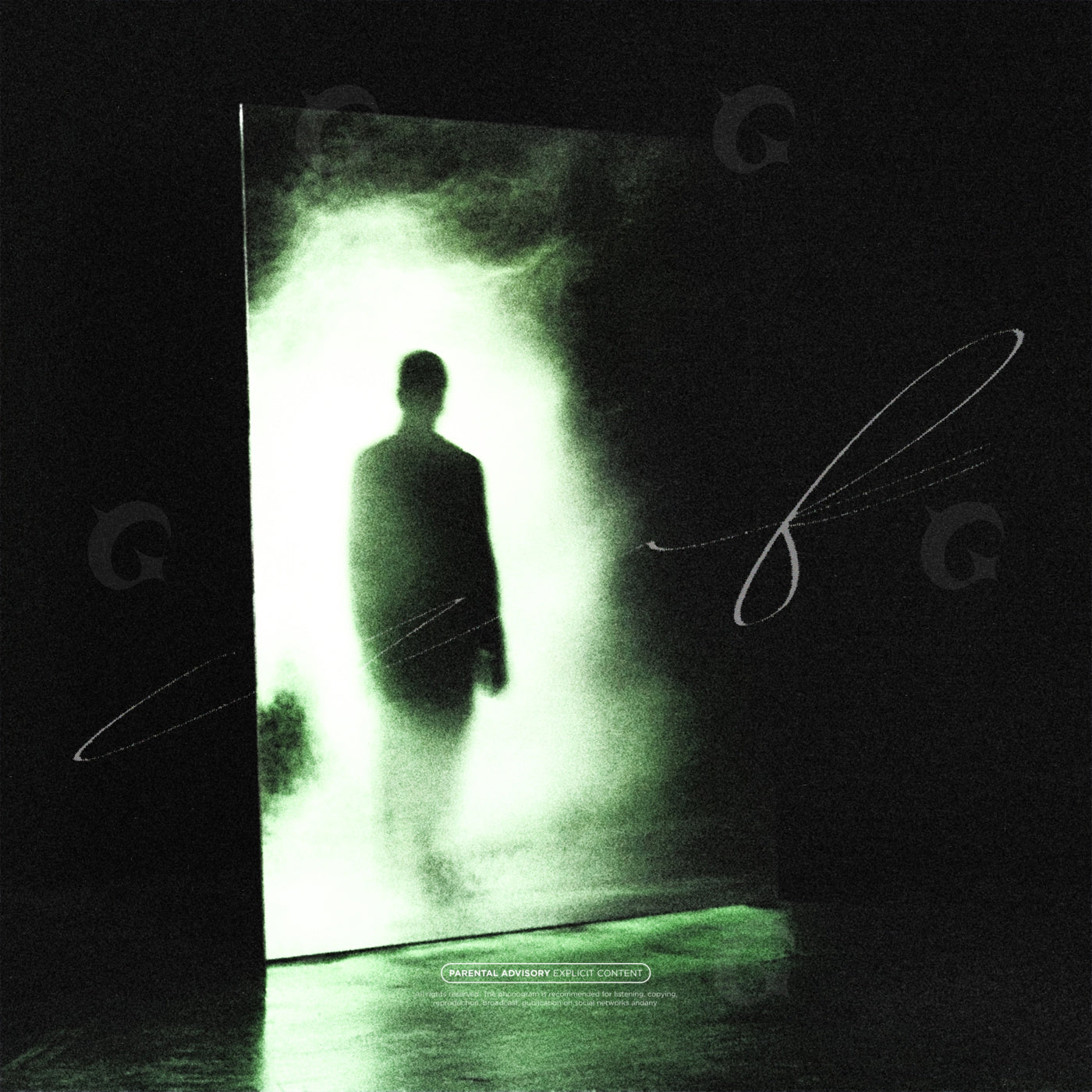 Emerging from door