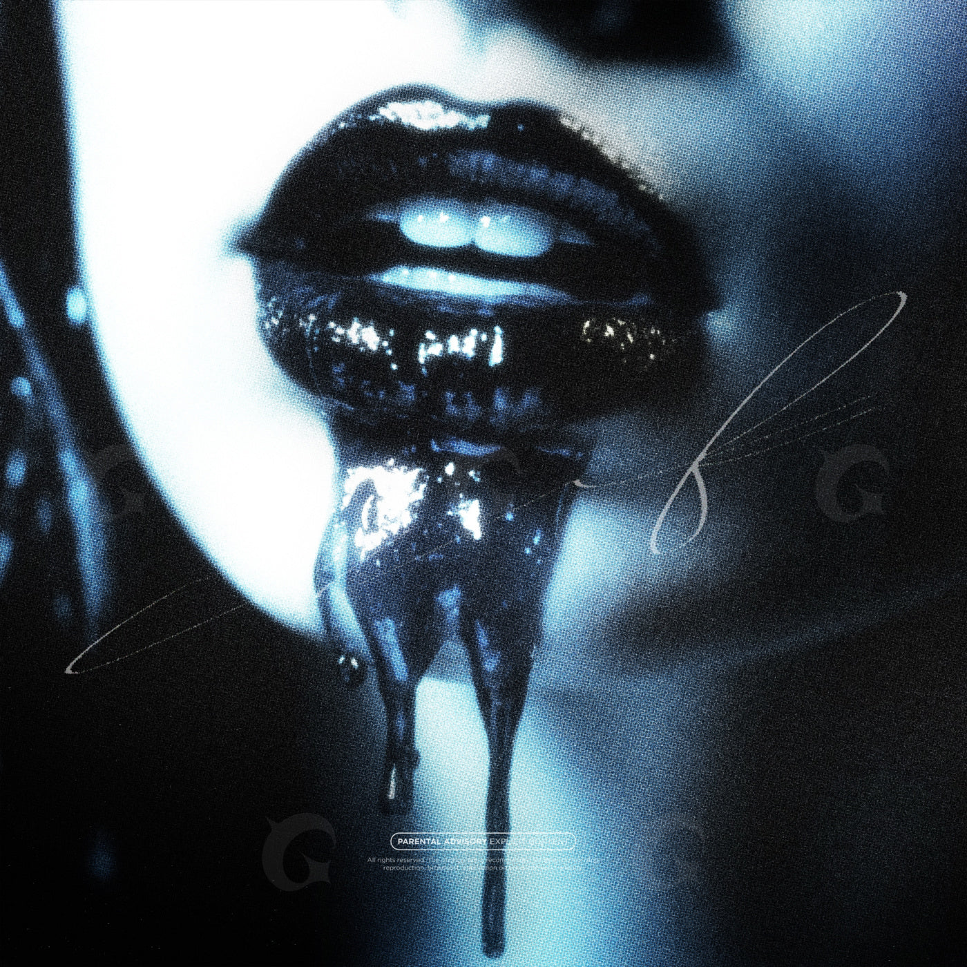 Lips dripping liquid