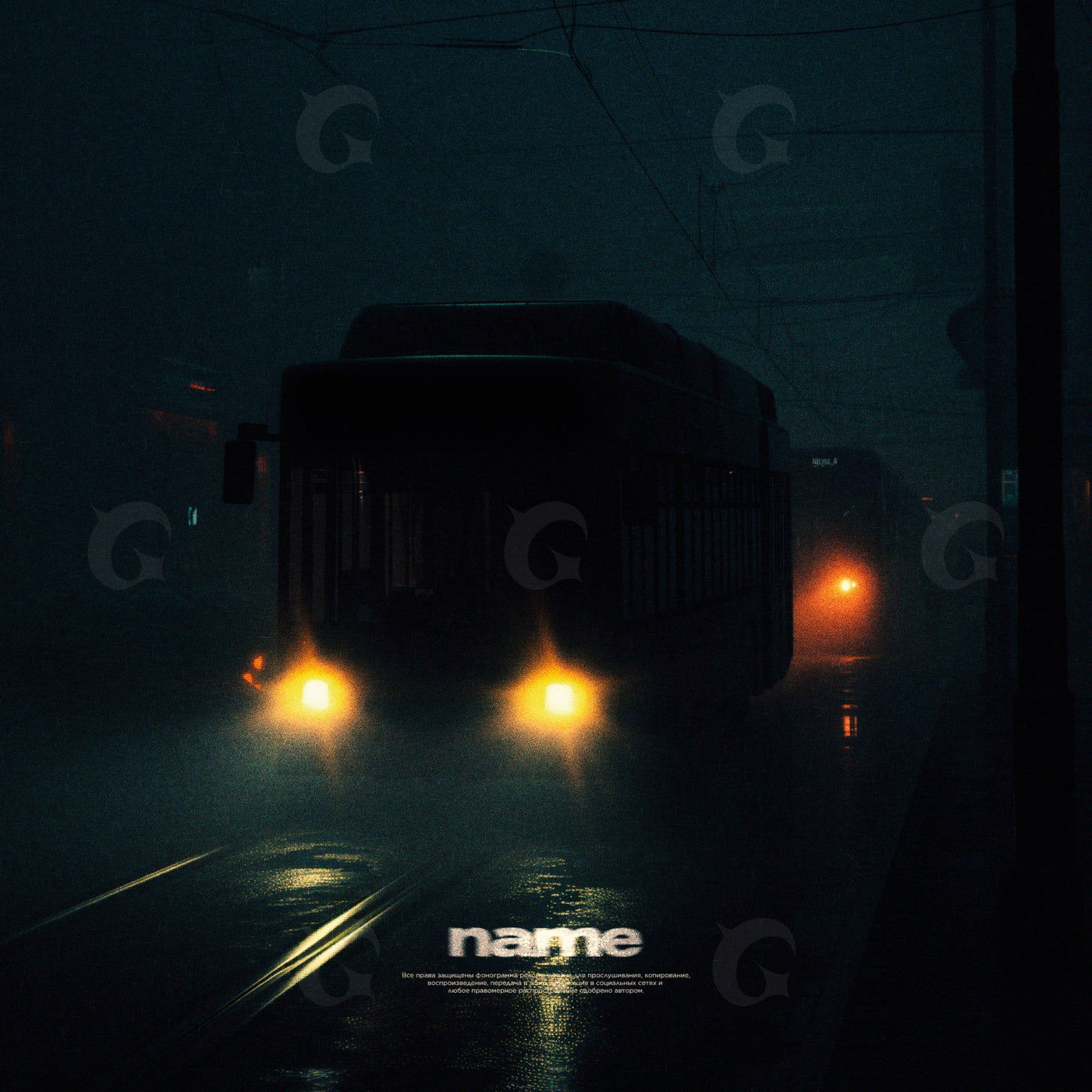 Midnight tram arrival