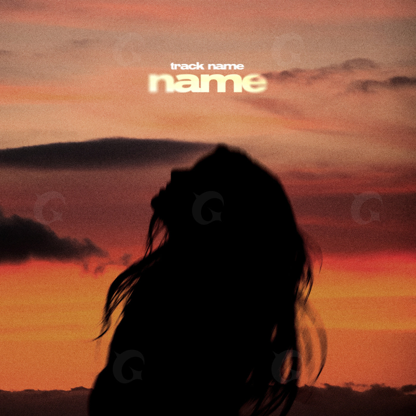 Silhouette against sunset