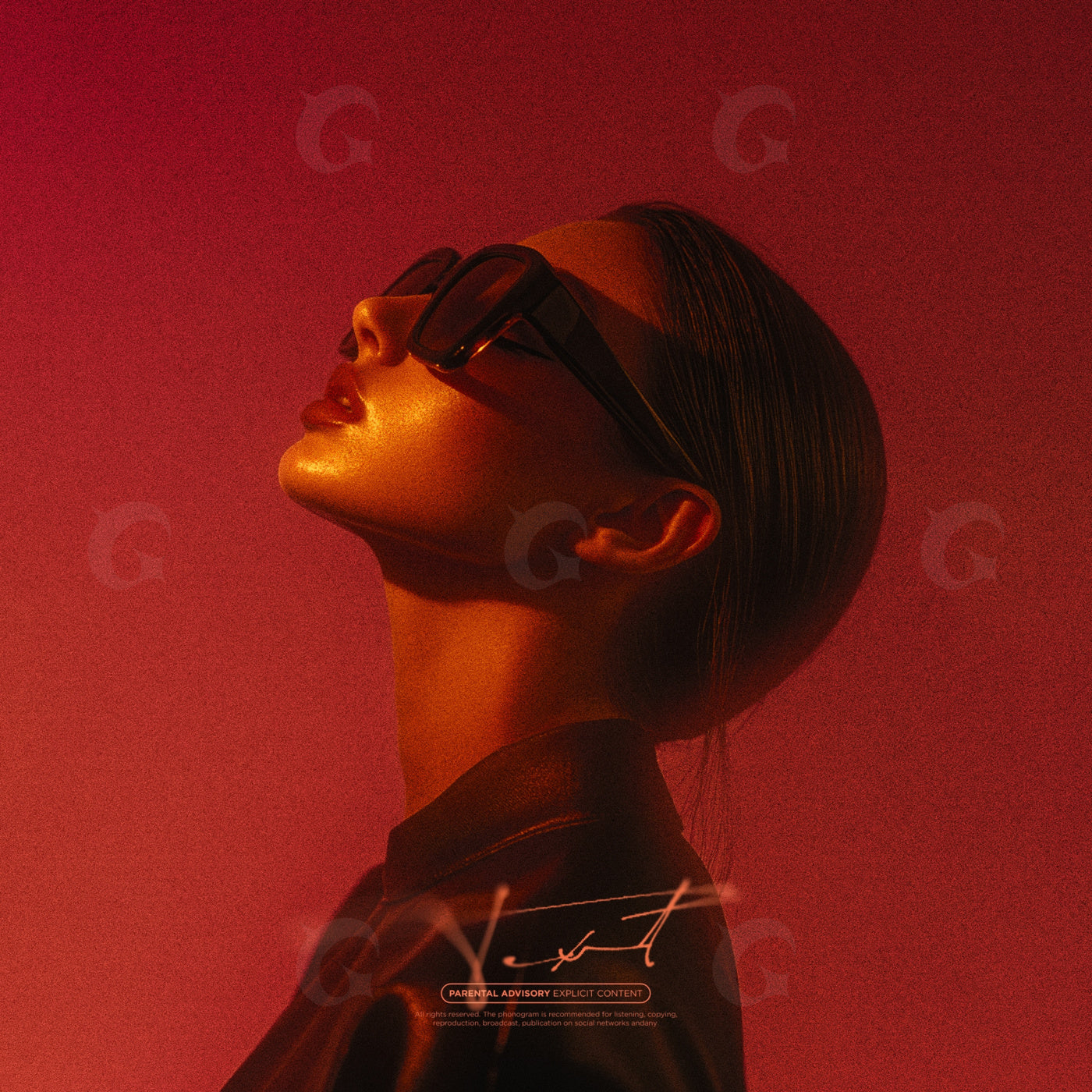 Gaze above sunglasses