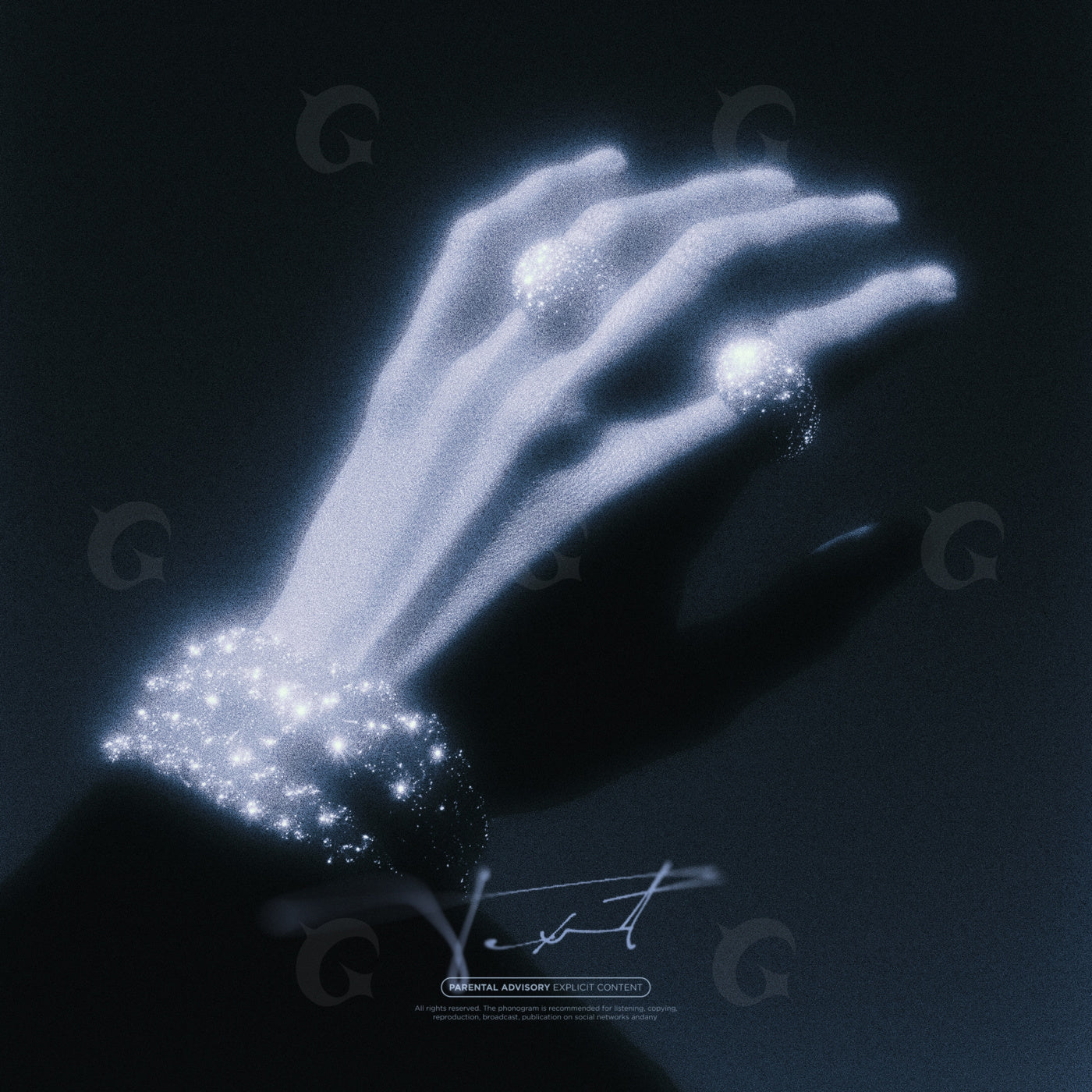 Glittering hand adornments