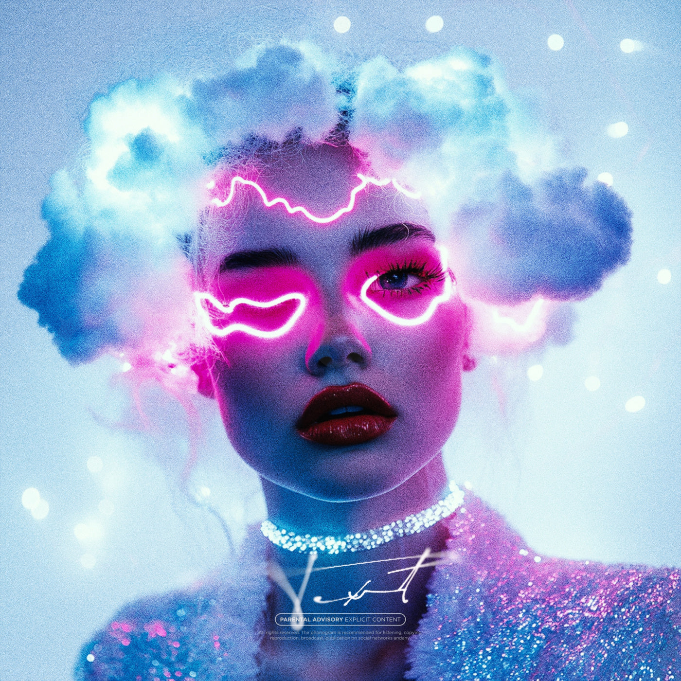 Neon cloud crown