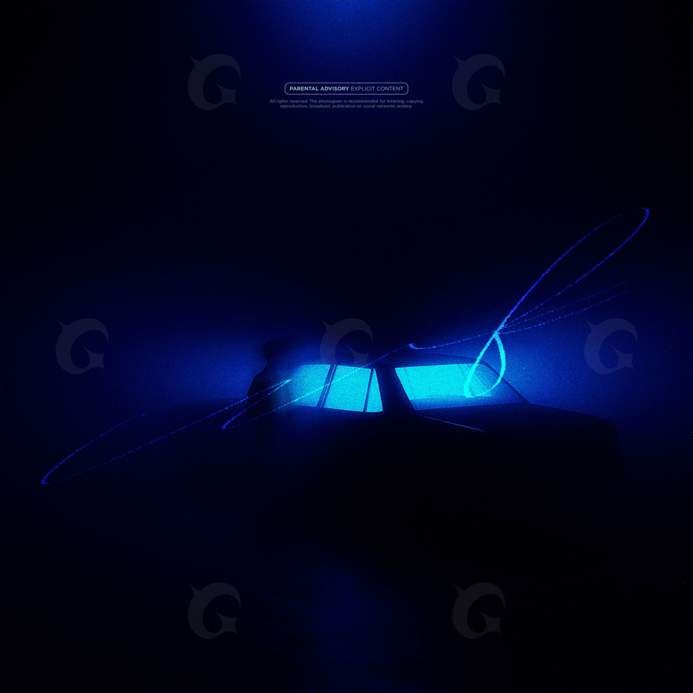 Midnight car silhouette