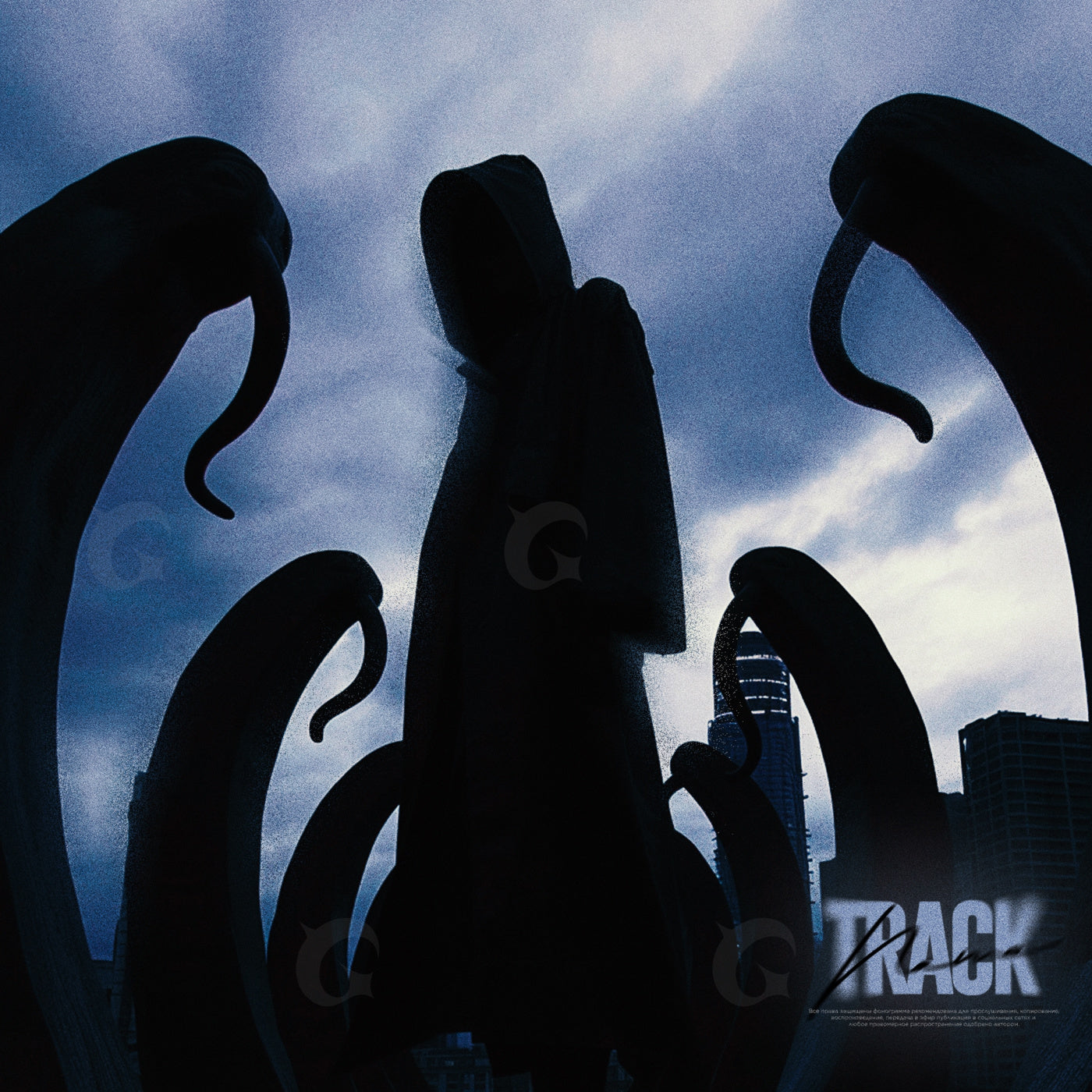 Hooded amidst tentacles