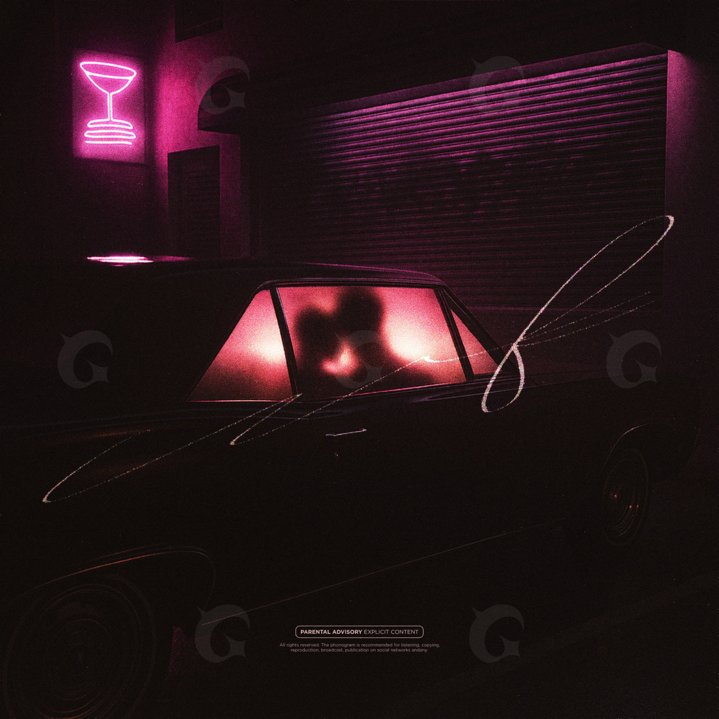 Midnight car embrace