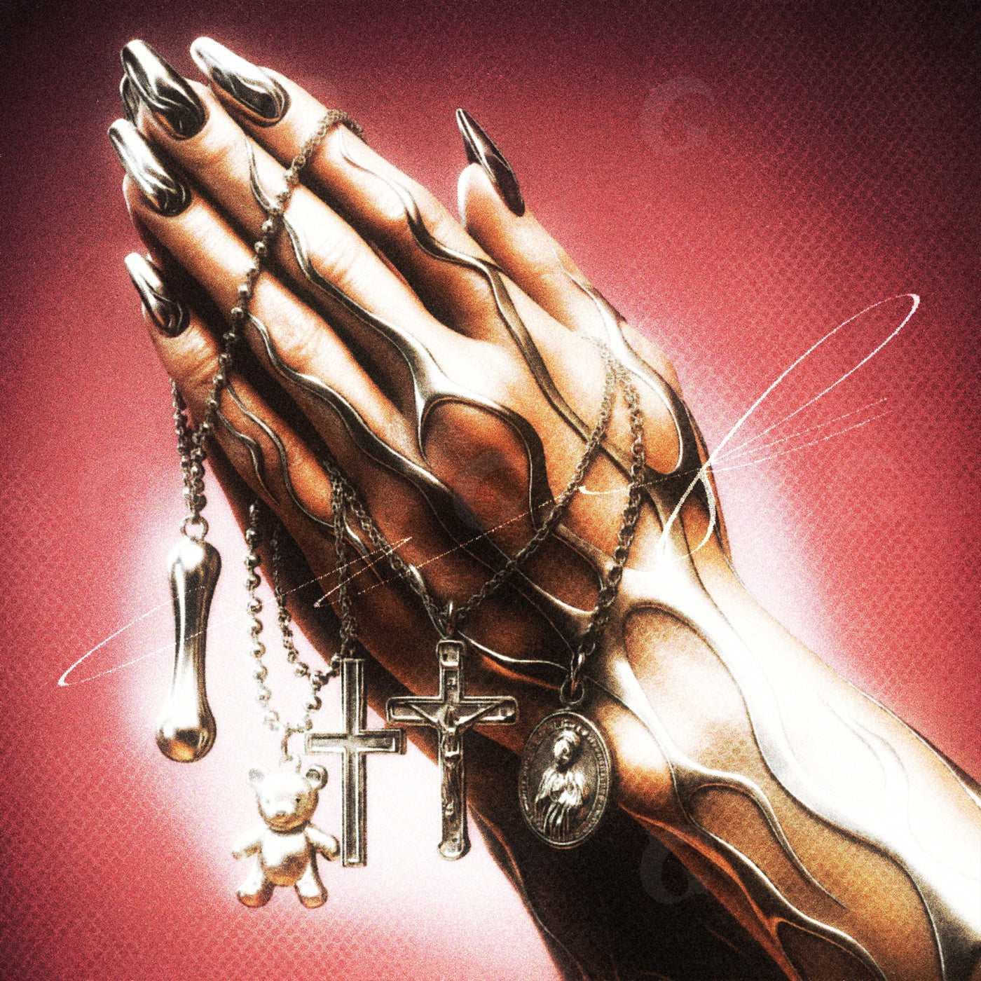 Praying hand charms