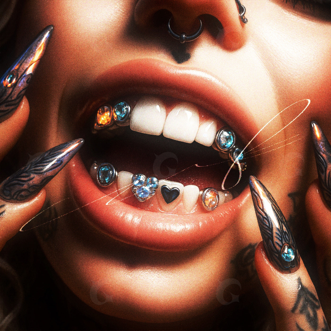 Jeweled smile reveal