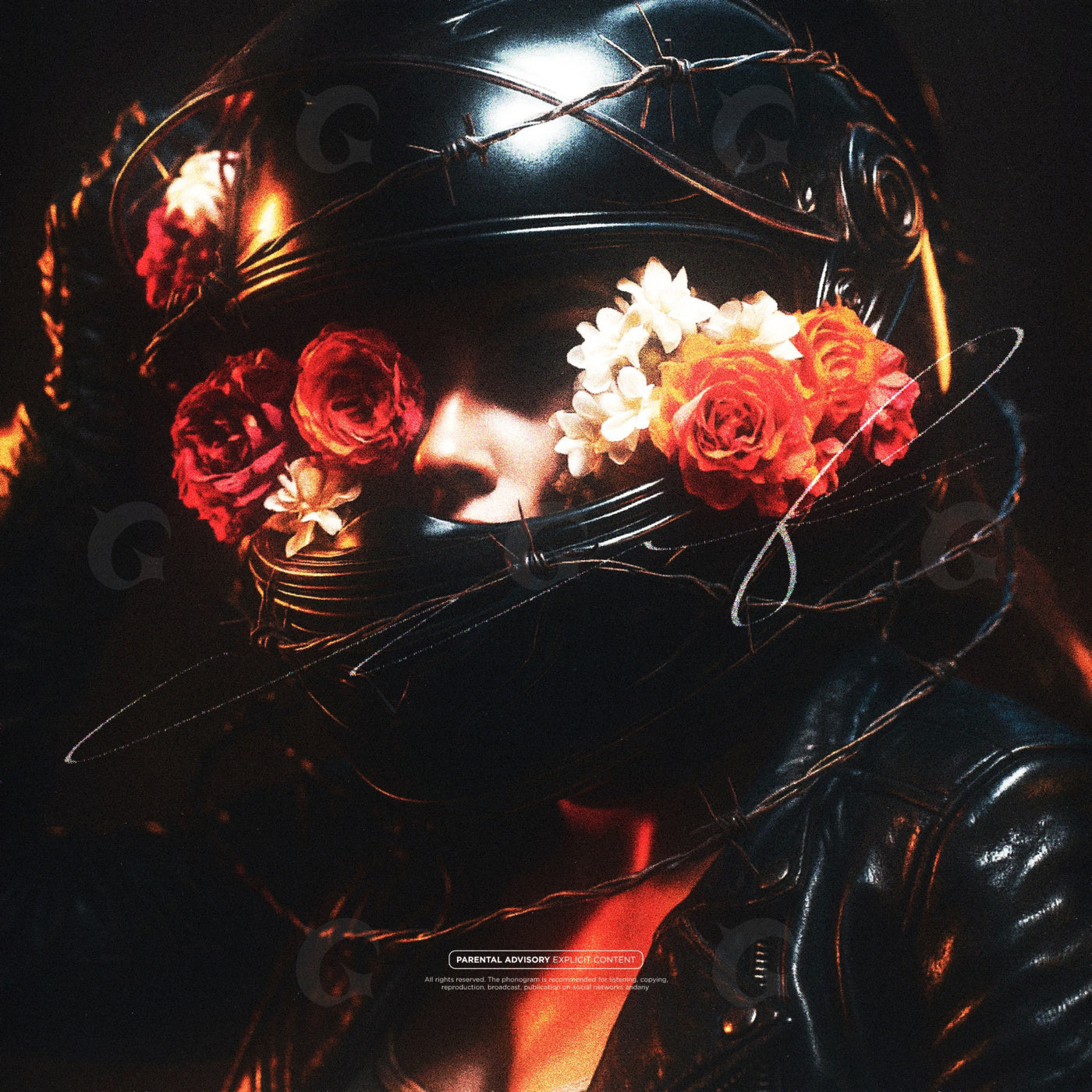 Helmet of roses