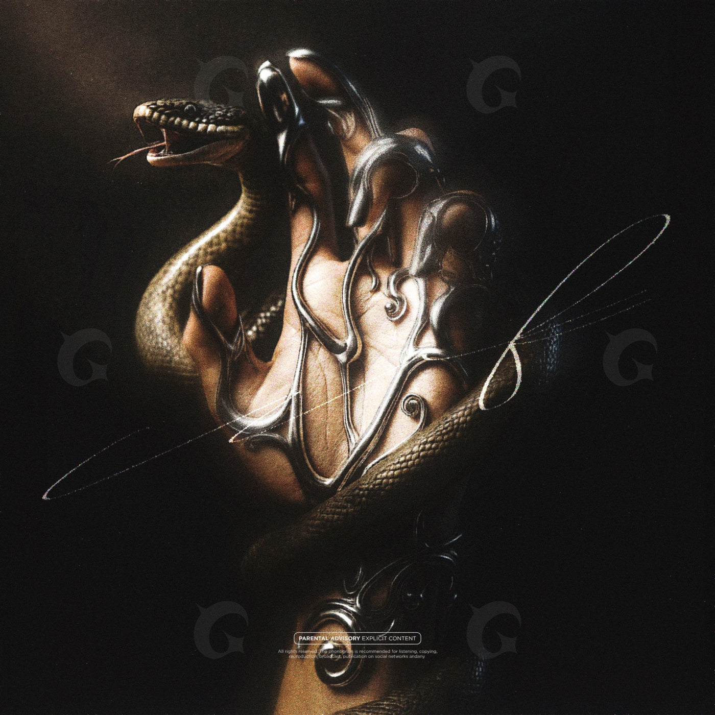 Serpent embrace hand
