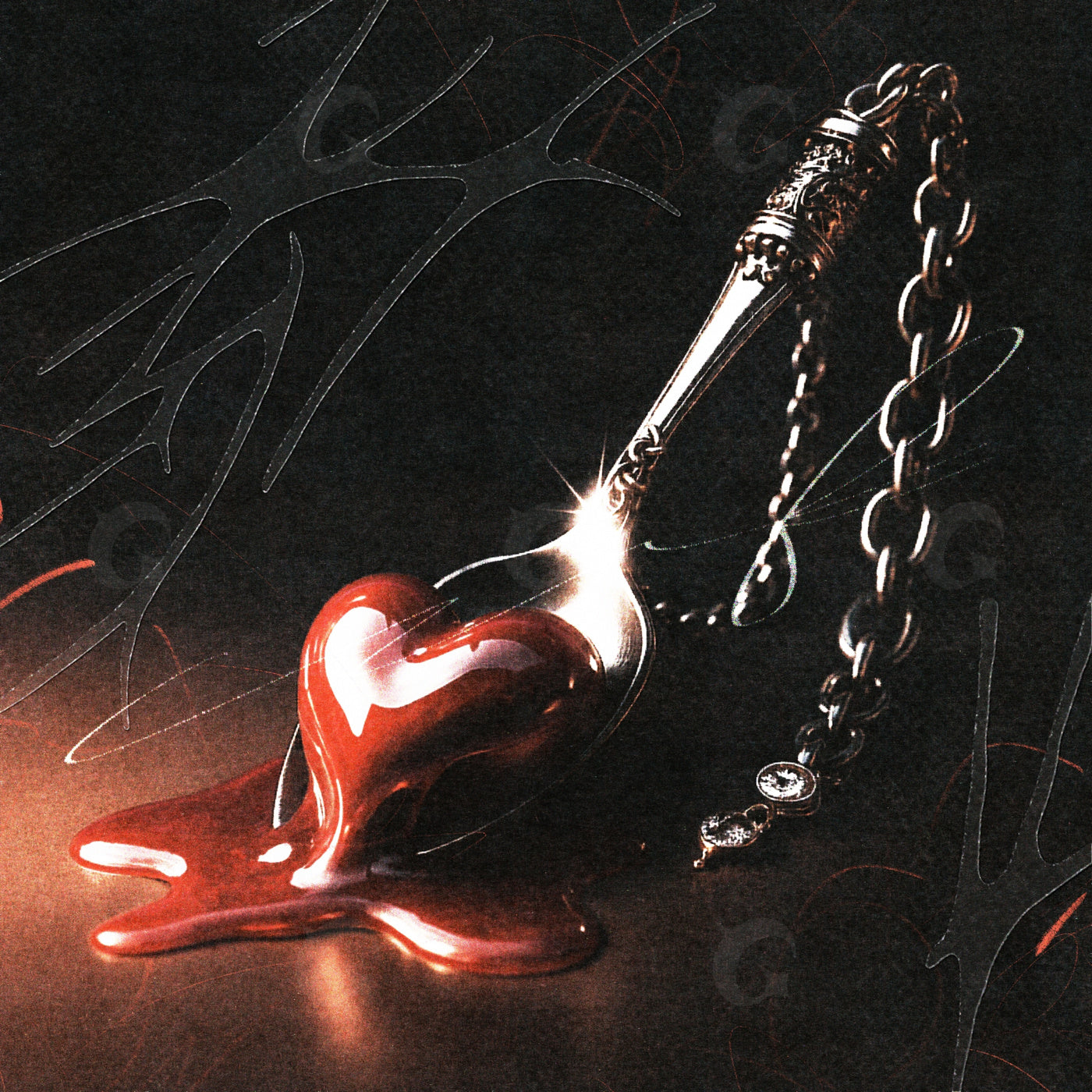 Melting heart pendant