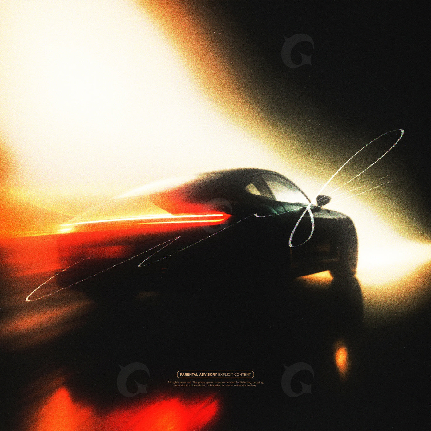 Midnight drive silhouette