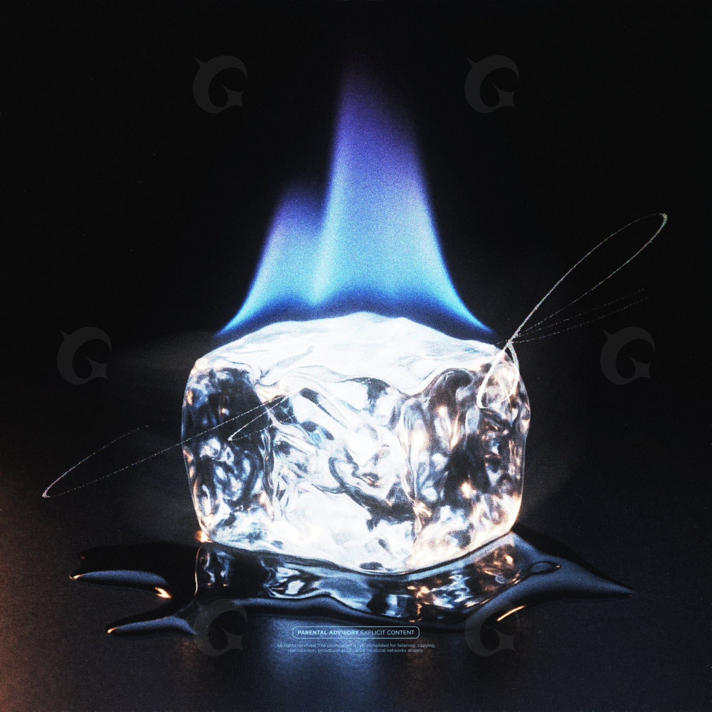 Flame over ice