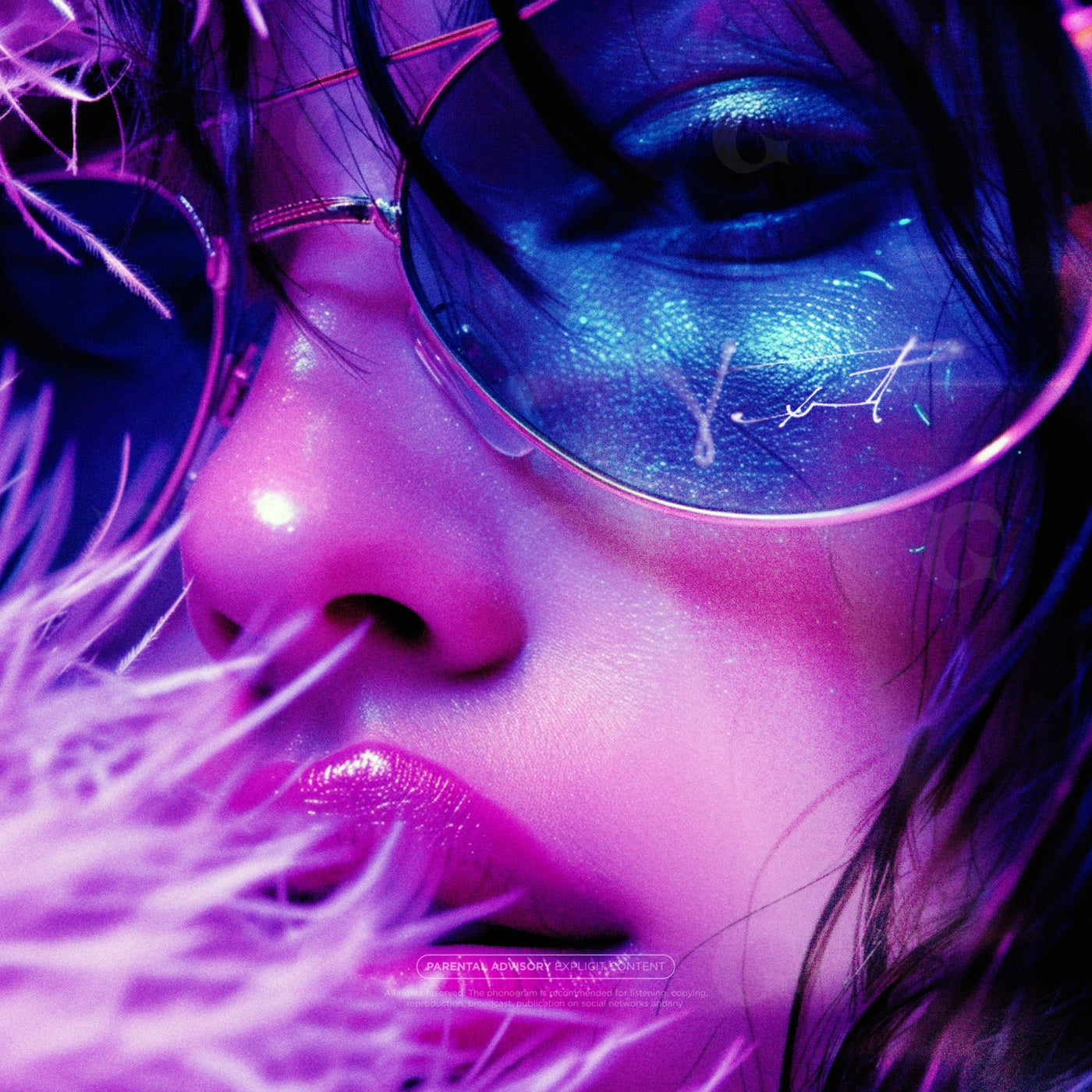 Neon glamour closeup