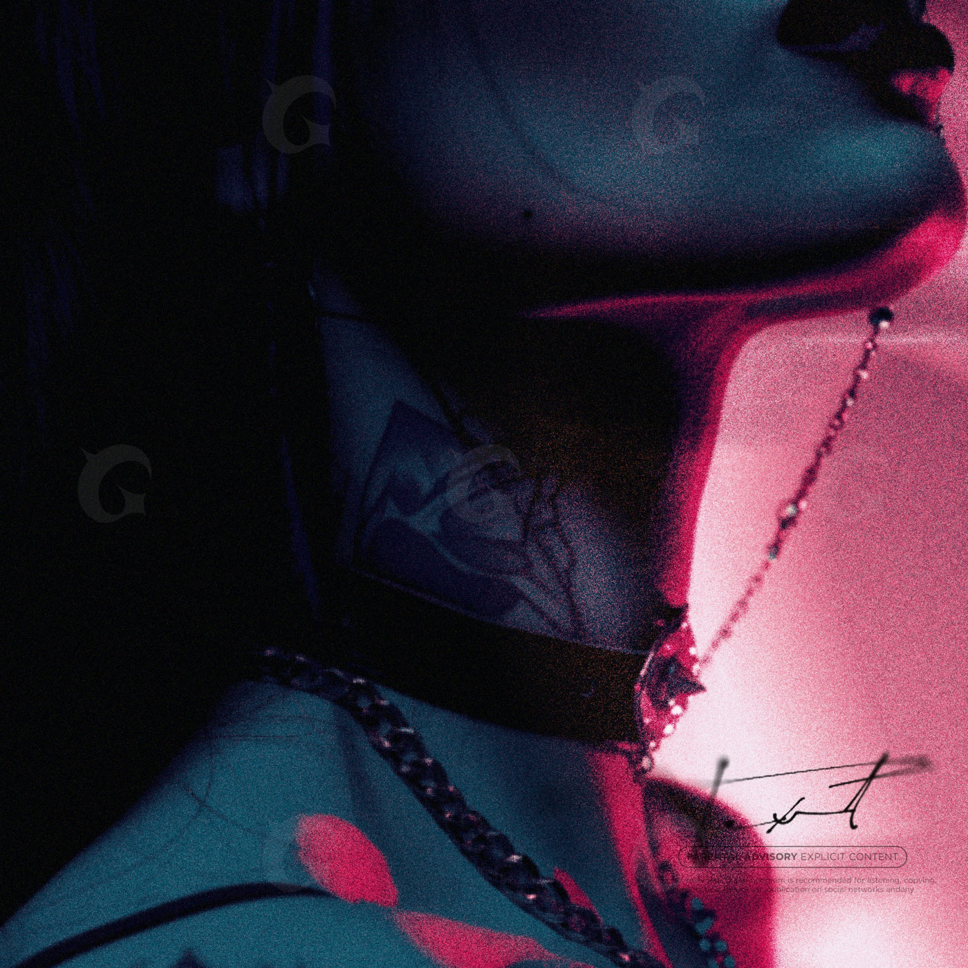 Necklace against skin