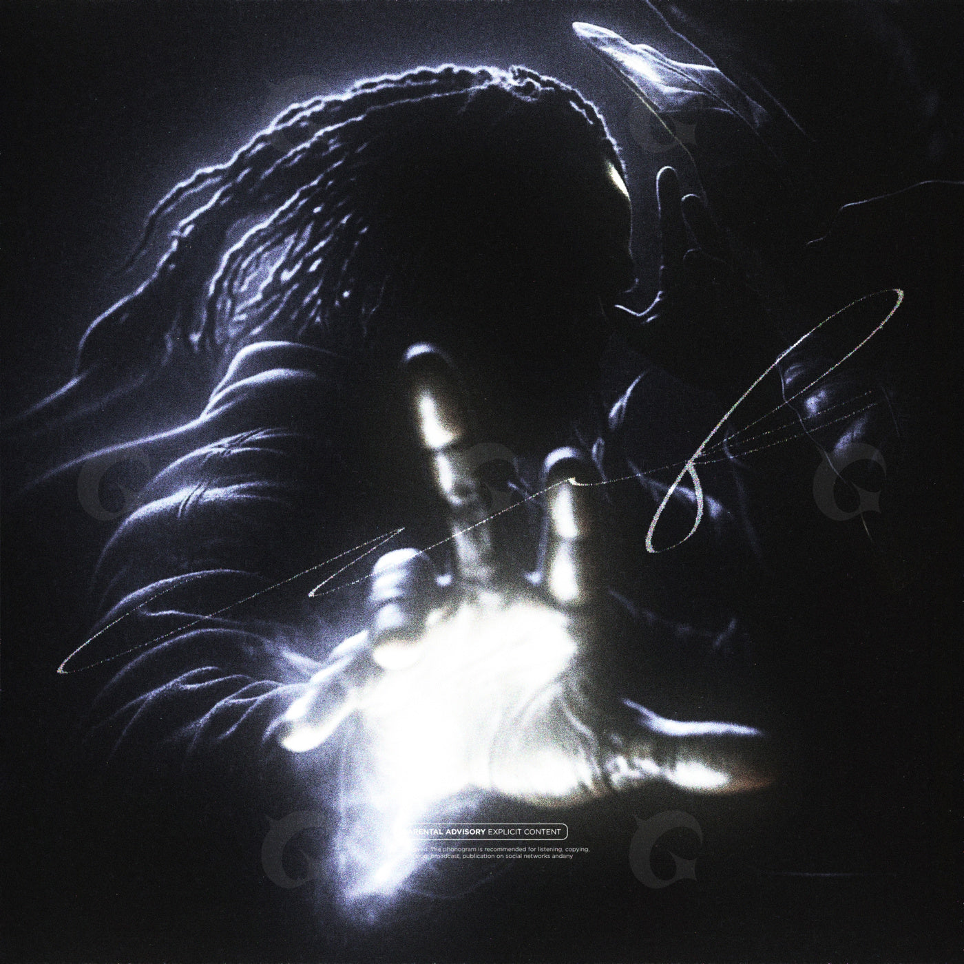 Shadowed hand reaching