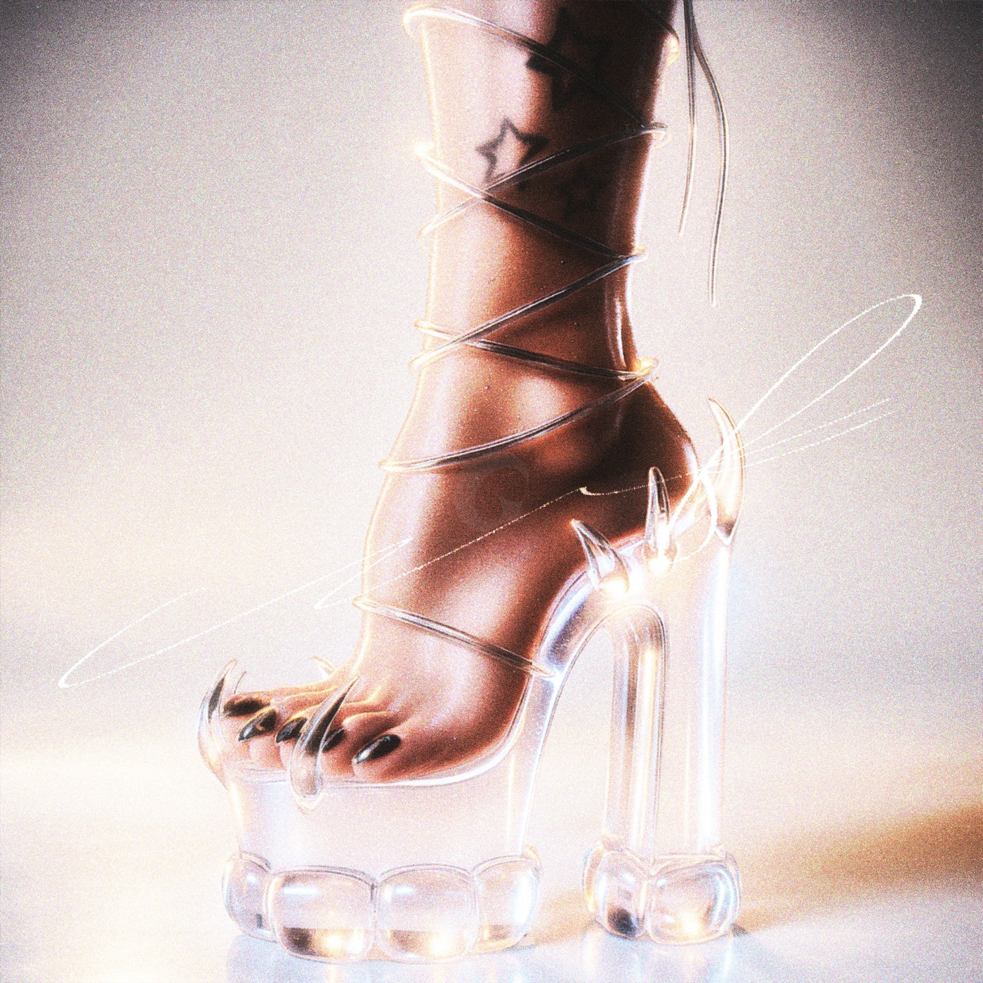 Glass claw heels