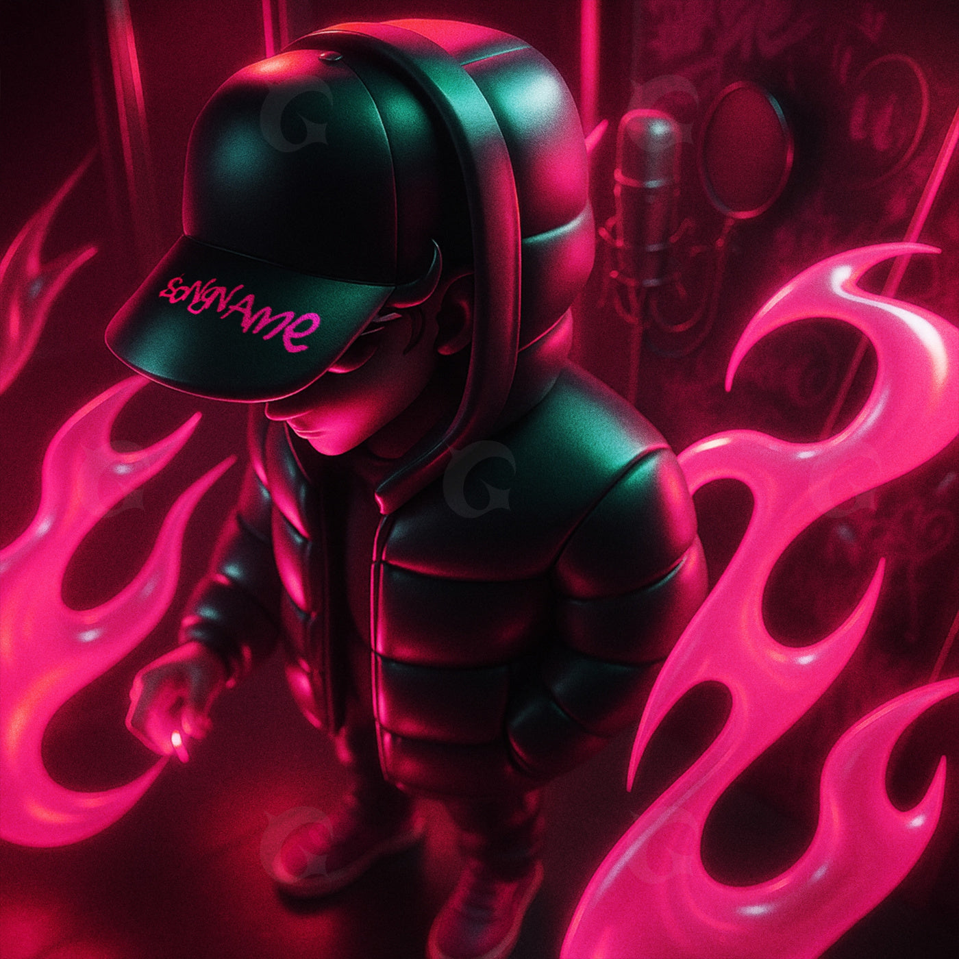 Studio hoodie flames
