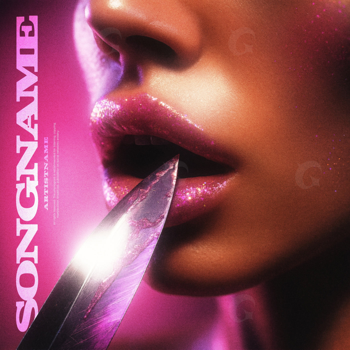 Glittered lip blade