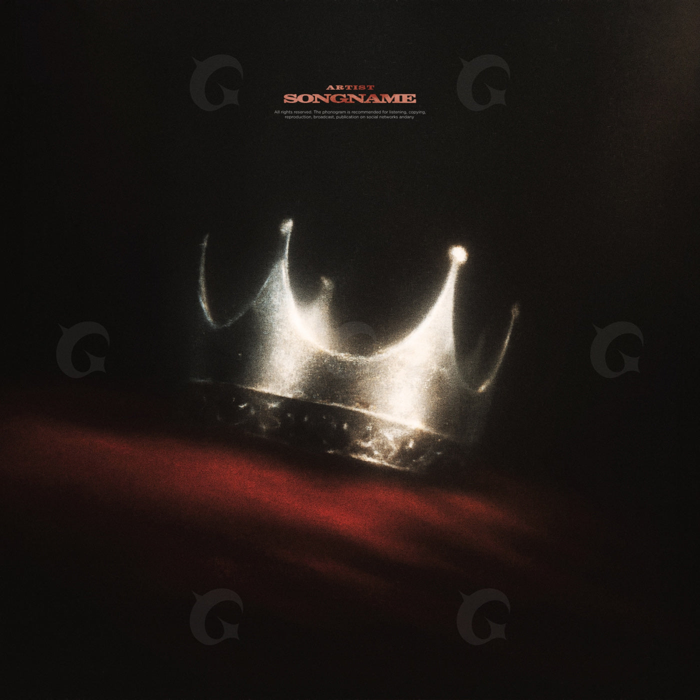 Crown resting on velvet