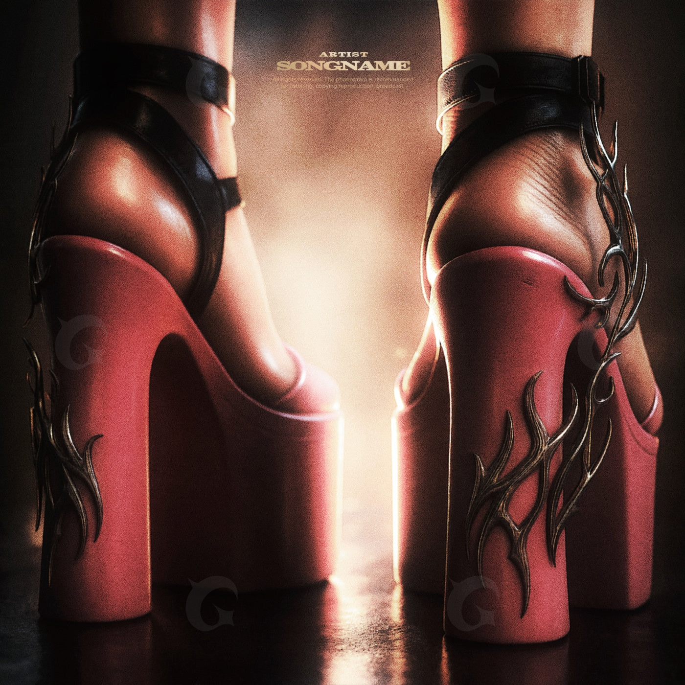 Thorned platform heels