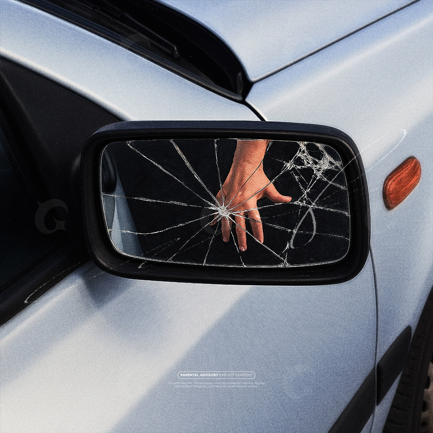 Shattered side mirror