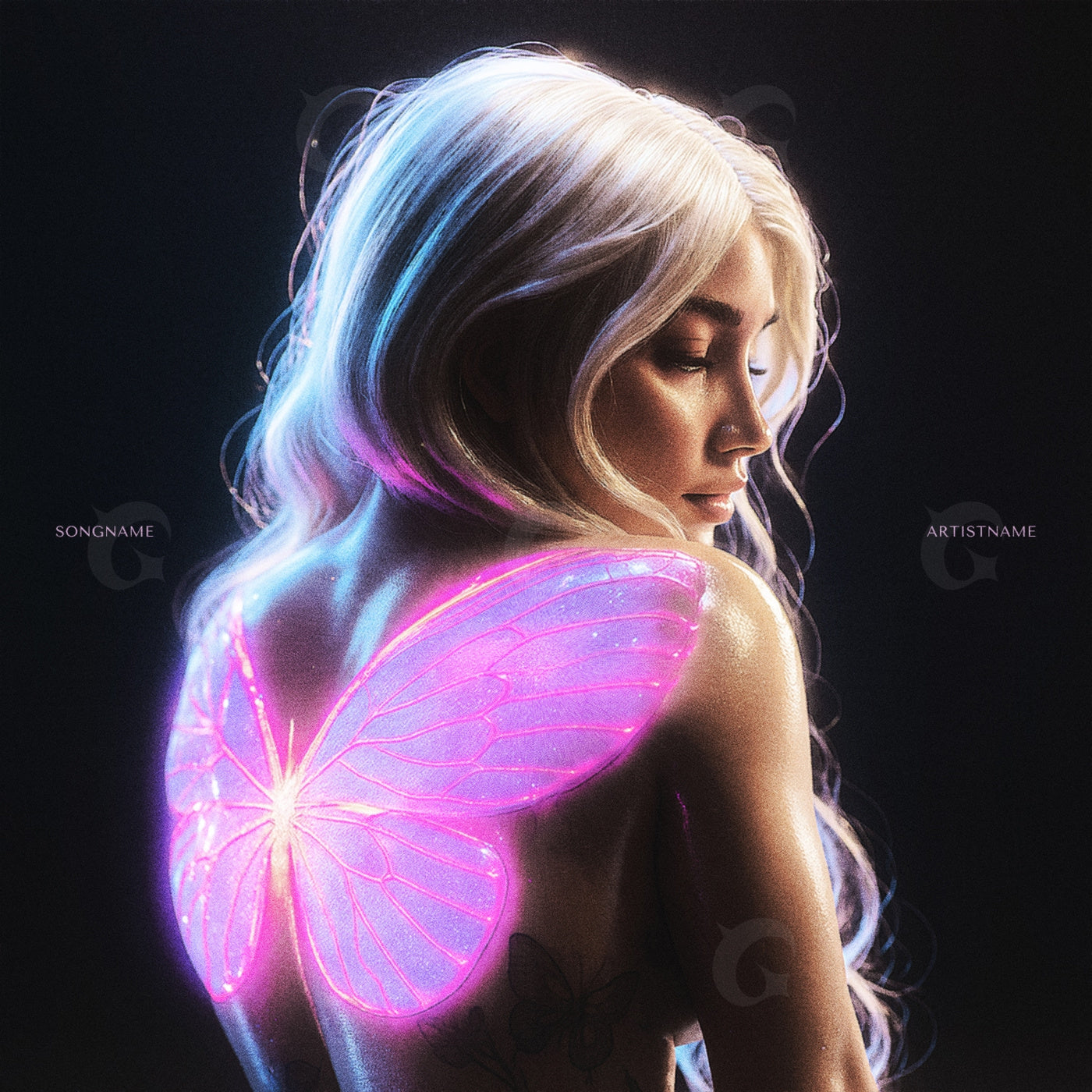 Luminescent butterfly back