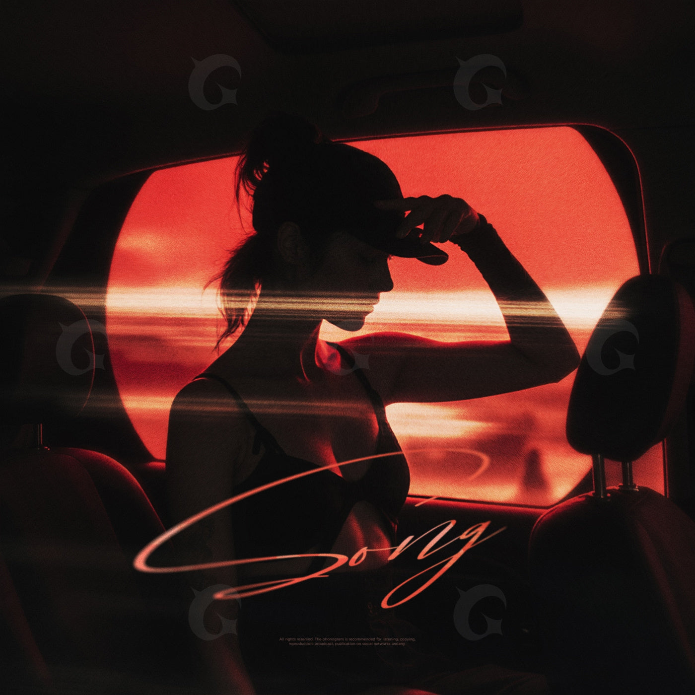 Silhouette in car