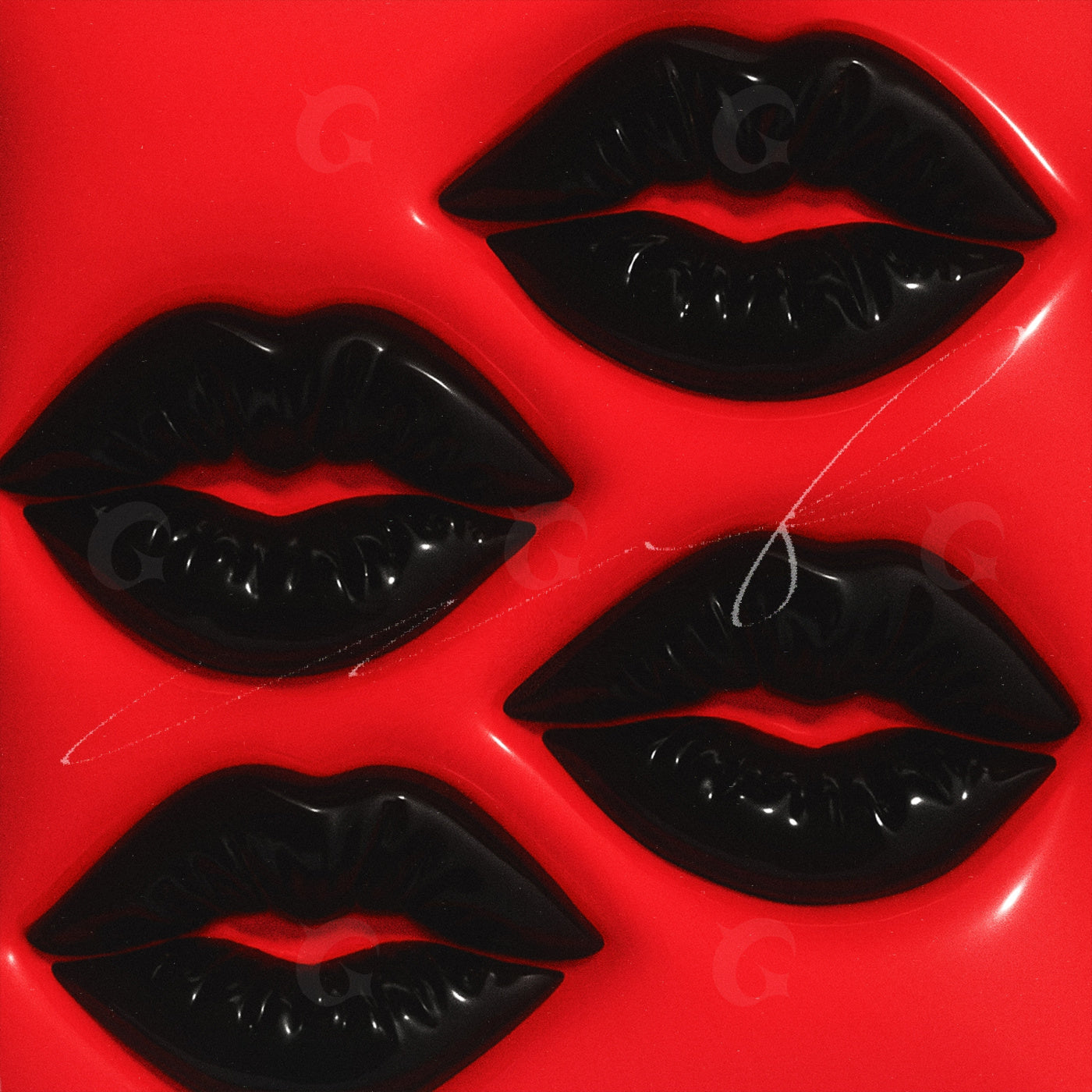 Four glossy lips