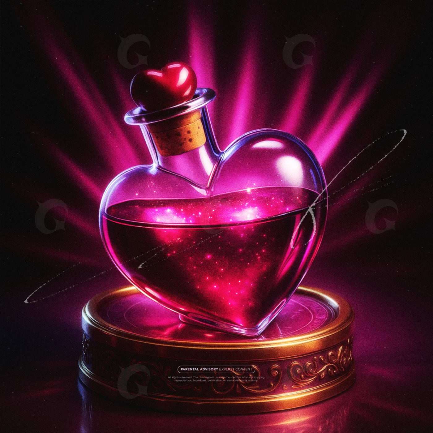 Heart potion on pedestal