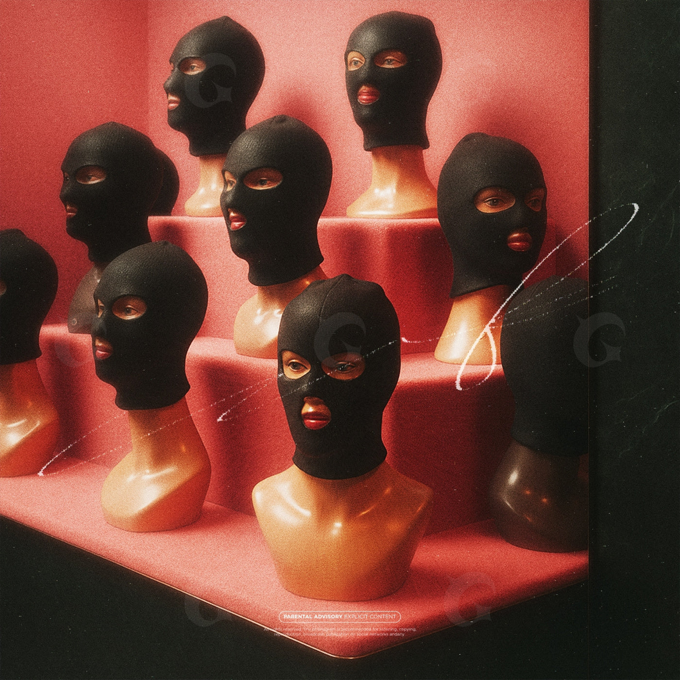 Masked mannequin heads